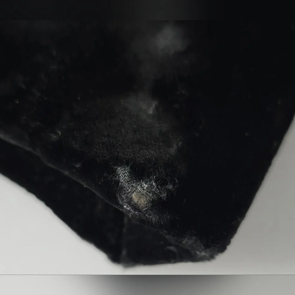 Vintage Black Velvet Clutch Purse - Picture 11 of 12